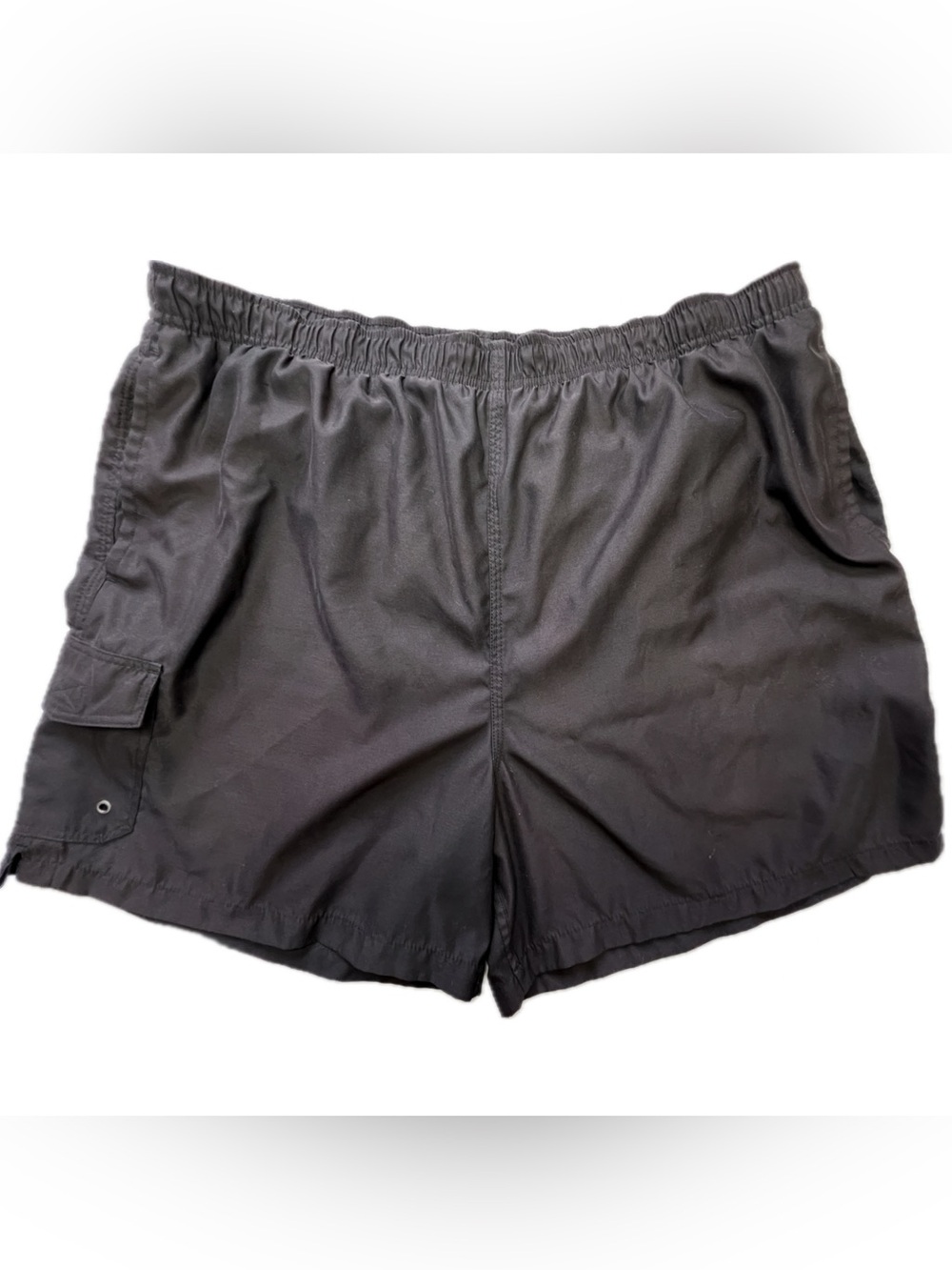 Islander Men’s Large Black Swim Trunks Drawstring Beach Shorts Mesh Lined